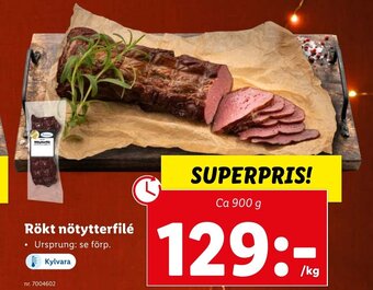Lidl Rökt nötytterfilé erbjuda
