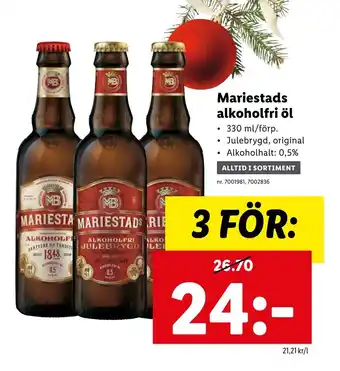 Lidl Mariestads Alkoholfri öl erbjuda