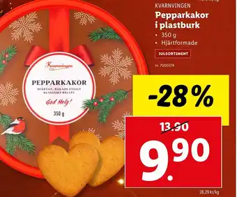 Lidl Kvarnvingen Pepparkakor i plastburk erbjuda