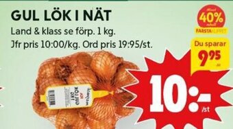 ICA Kvantum Gul Lök i Nät erbjuda