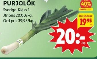 ICA Kvantum Purjolök erbjuda