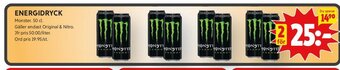 ICA Kvantum Energidryck Monster 50 cl. erbjuda