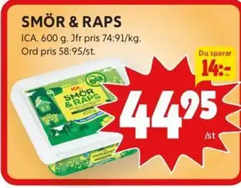 ICA Kvantum Smör & Raps erbjuda