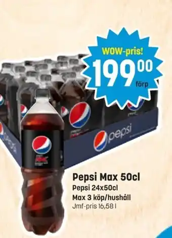Eurocash Pepsi Max 50 cl. erbjuda