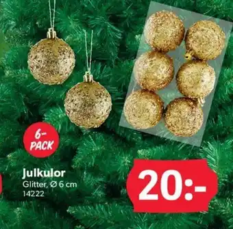 Julkulor Glitter