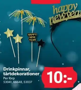 DollarStore Drinkpinnar tårtdekorationer erbjuda