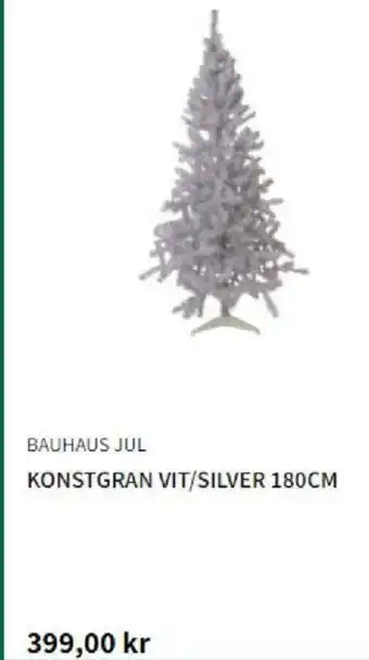Bauhaus Konstgran Vit/Silver 180cm erbjuda