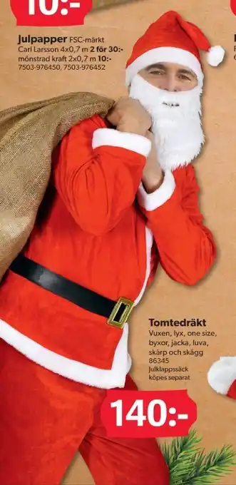 DollarStore Baileys tomtedräkt erbjuda