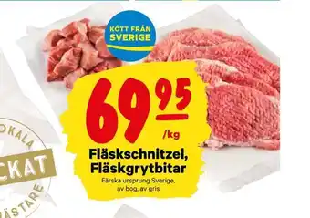 City Gross Fläskschnitzel, fläskgrytbitar erbjuda