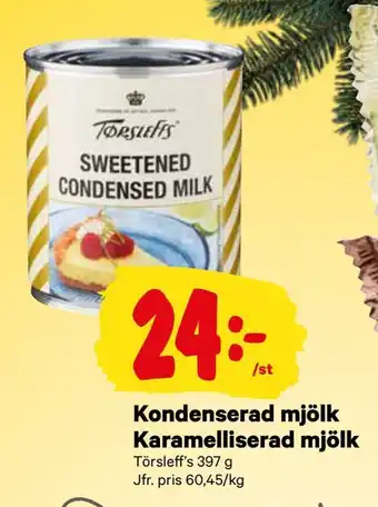 City Gross Kondenserad mjölk karamelliserad mjölk erbjuda