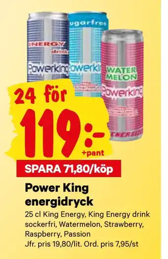 City Gross Power king energidryck erbjuda