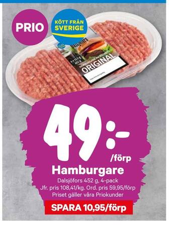 City Gross Hamburgare erbjuda