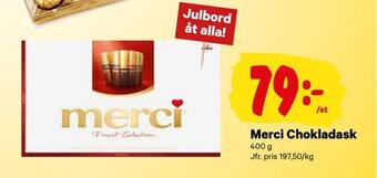 Merci chokladask