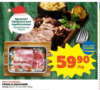 Coop Daglivs Färsk fläskkarré erbjuda