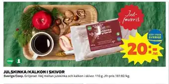 Coop Daglivs Julskinka/kalkon i skivor erbjuda