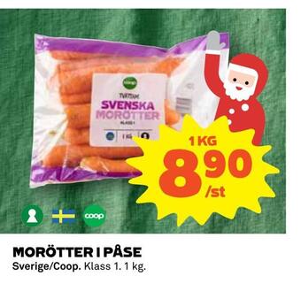 Coop Daglivs Morötter i påse erbjuda