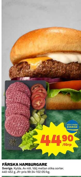 Coop Daglivs Färska hamburgare erbjuda
