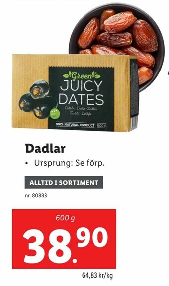 Lidl Dadlar erbjuda