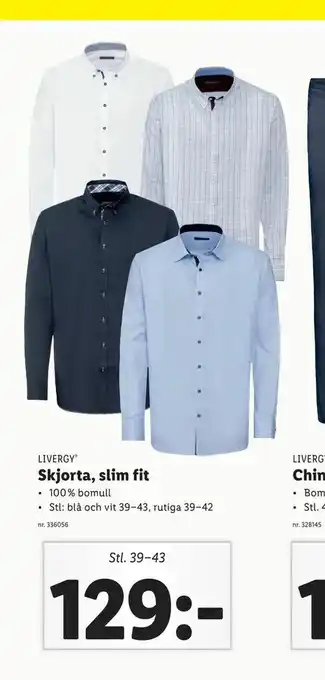 Lidl Skjorta, slim fit erbjuda