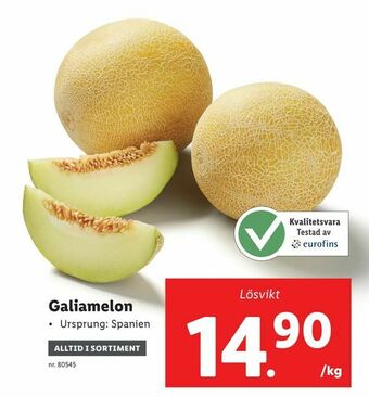 Lidl Galiamelon erbjuda