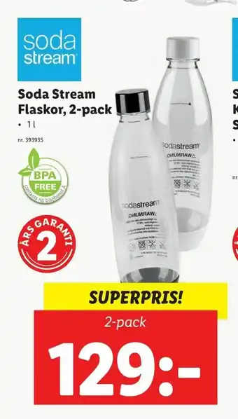 Soda Stream Flaskor, 2-pack