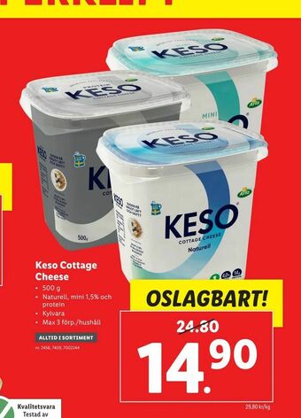 Lidl Keso Cottage Cheese erbjuda