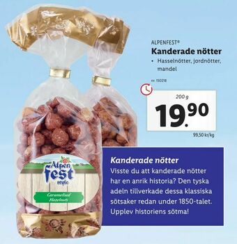 Lidl Kanderade nötter erbjuda