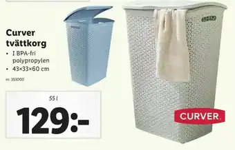 Lidl Curver tvättkorg erbjuda