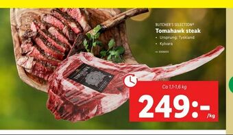 Lidl Tomahawk steak erbjuda