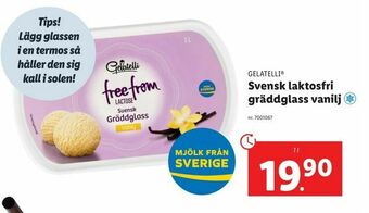 Lidl Svensk laktosfri gräddglass vanilj erbjuda
