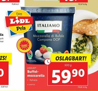 Lidl Buffel- mozzarella erbjuda