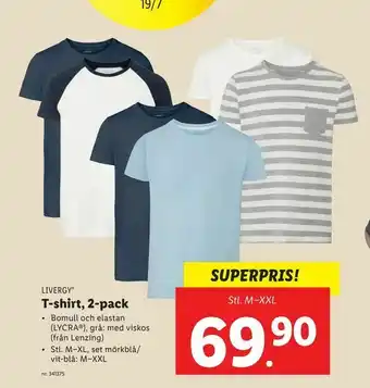 Lidl T-shirt, 2-pack erbjuda
