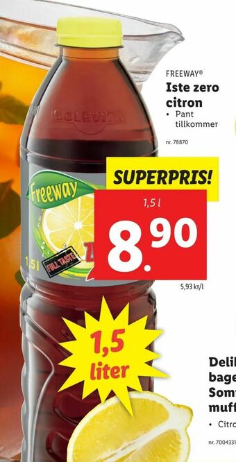 Lidl Iste zero citron erbjuda