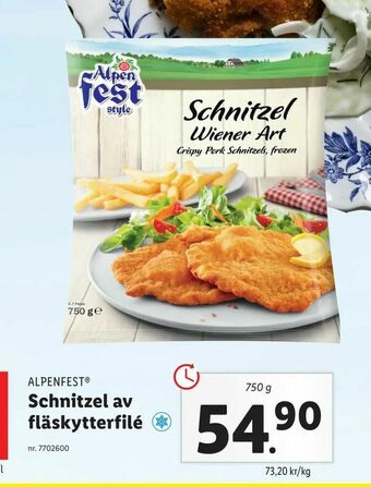 Lidl Schnitzel av fläskytterfilé erbjuda