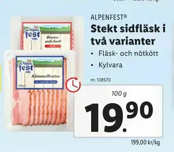 Lidl Stekt sidfläsk i två varianter erbjuda