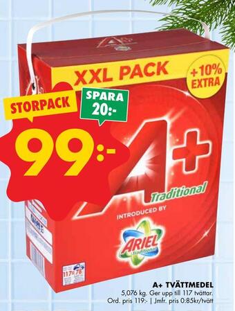 ÖoB A+ tvättmedel erbjuda