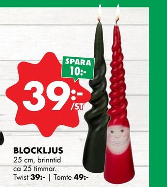 ÖoB Blockljus erbjuda