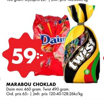 ÖoB Marabou choklad erbjuda