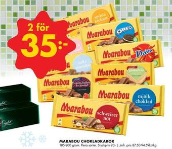 ÖoB Marabou chokladkakor erbjuda
