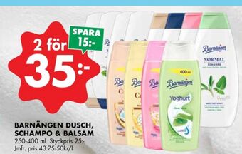 ÖoB Barnängen shampoo erbjuda