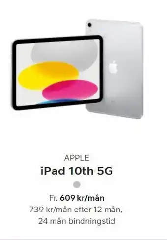 Telia iPad 10th 5G erbjuda