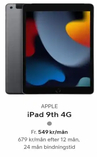 Telia iPad 9th 4G erbjuda