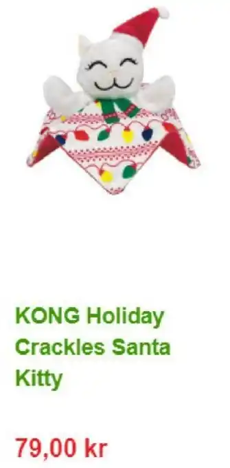 Kong Holiday Crackles Santa Kitty