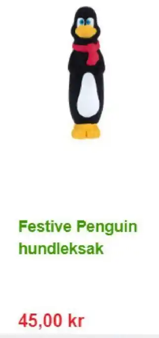 Festive Penguin Hundleksak