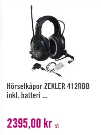 Hornbach Hörselkåpor ZEKLER 412RDB Inkl. Batteri erbjuda