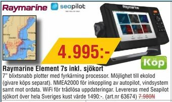 Erlandsons Brygga Raymarine Element 7s inkl. sjökort erbjuda