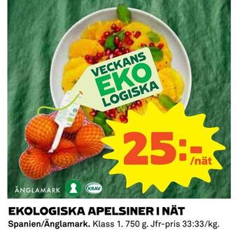 Coop Ekologiska apelsiner i nät erbjuda
