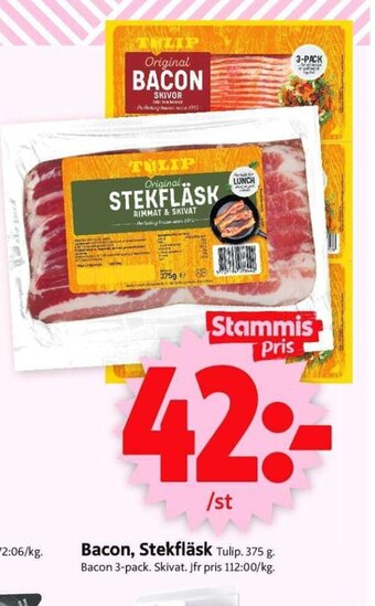 ICA Supermarket Bacon, Stekfläsk erbjuda