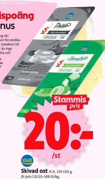 ICA Supermarket Skivad Ost erbjuda