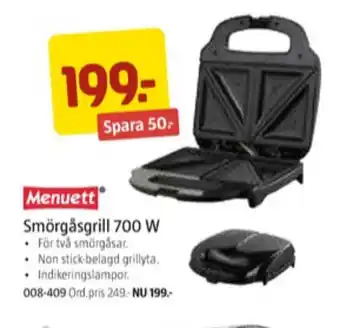 Jula Menuett smörgåsgrill erbjuda